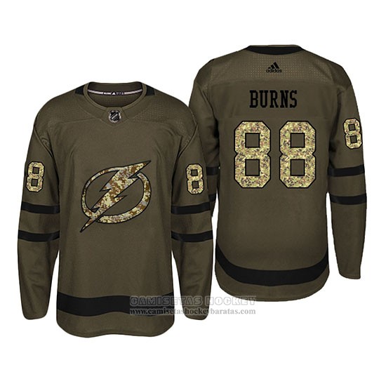 Camiseta Hockey San Jose Sharks 88 Brent Burns Camuflaje Salute To Service
